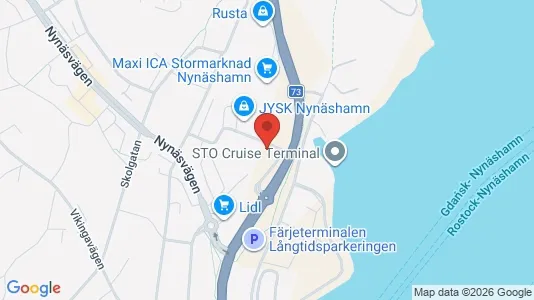Lägenheter att hyra i Nynäshamn - kort over placeringen