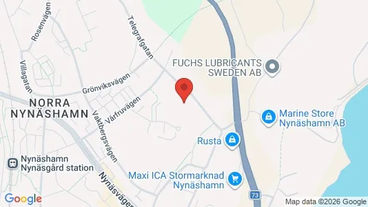 Lägenheter att hyra i Nynäshamn - kort over placeringen