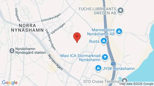 Lägenheter att hyra i Nynäshamn - kort over placeringen