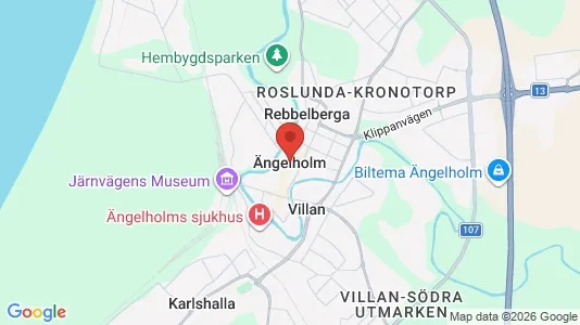 Hus att hyra i Ängelholm - kort over placeringen
