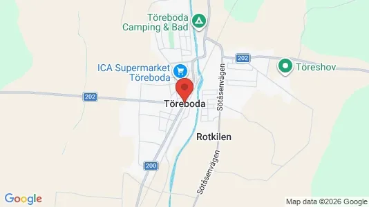 Radhus att hyra i Töreboda - kort over placeringen