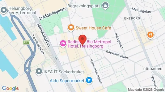 Lägenheter att hyra i Helsingborg - kort over placeringen
