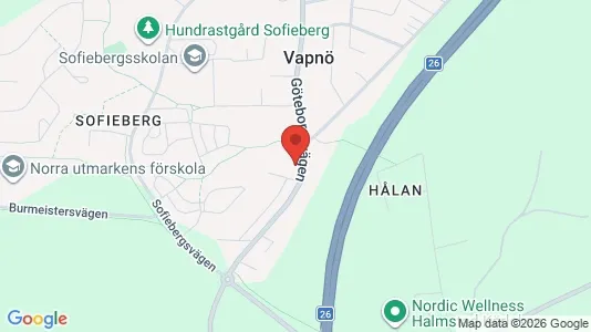 Lägenheter att hyra i Halmstad - kort over placeringen