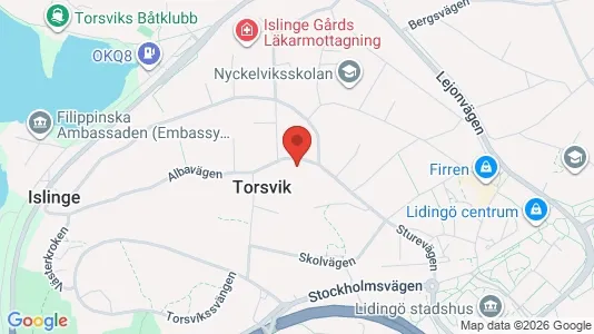 Lägenheter att hyra i Lidingö - kort over placeringen