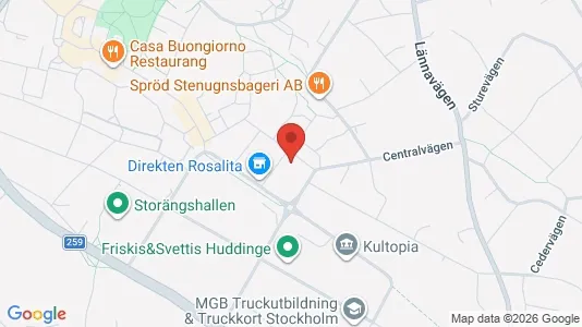 Lägenheter att hyra i Huddinge - kort over placeringen
