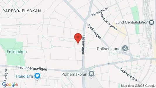 Lägenheter att hyra i Lund - kort over placeringen