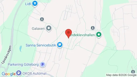Lägenheter att hyra i Göteborg Östra - kort over placeringen