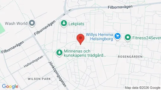 Lägenheter att hyra i Helsingborg - kort over placeringen