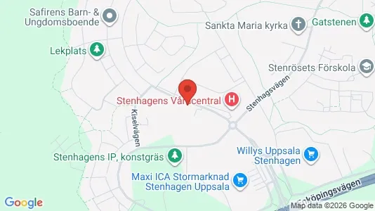 Lägenheter att hyra i Uppsala - kort over placeringen
