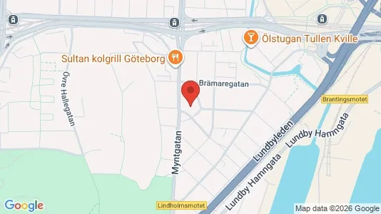 Rum att hyra i Lundby - kort over placeringen