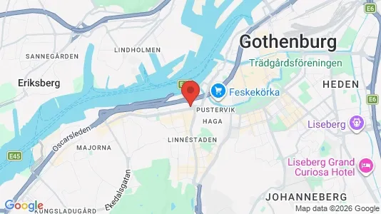 Lägenheter att hyra i Göteborg Centrum - kort over placeringen