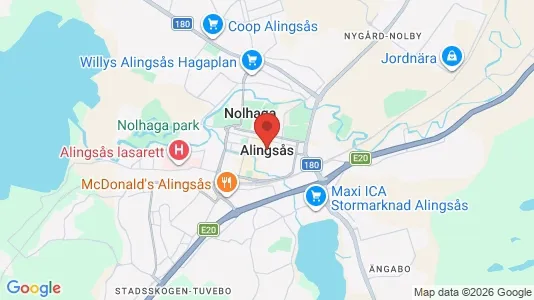 Lägenheter att hyra i Alingsås - kort over placeringen