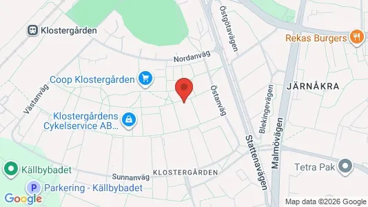 Lägenheter att hyra i Lund - kort over placeringen