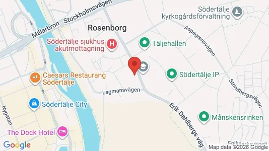 Lägenheter att hyra i Södertälje - kort over placeringen
