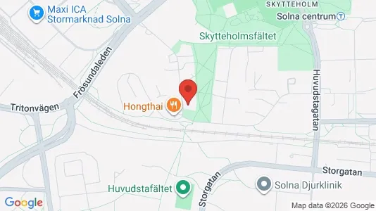 Lägenheter att hyra i Solna - kort over placeringen