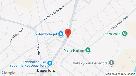 Lägenheter att hyra i Degerfors - kort over placeringen