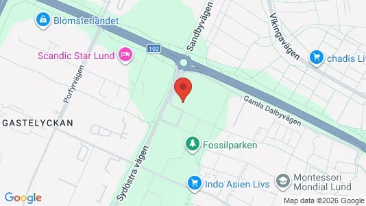 Lägenheter att hyra i Lund - kort over placeringen