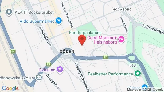 Lägenheter att hyra i Helsingborg - kort over placeringen