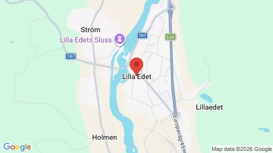 Hus att hyra i Lilla Edet - kort over placeringen