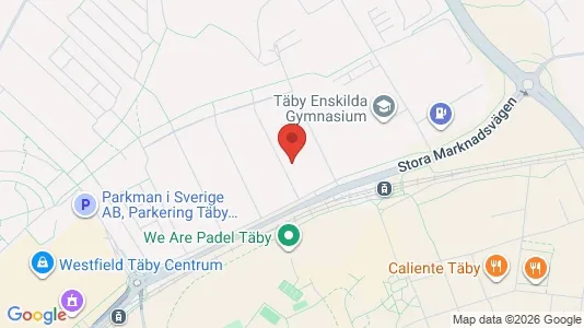 Rum att hyra i Täby - kort over placeringen