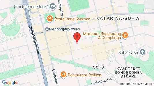 Lägenheter att hyra i Södermalm - kort over placeringen