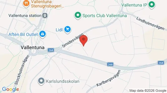 Lägenheter att hyra i Vallentuna - kort over placeringen