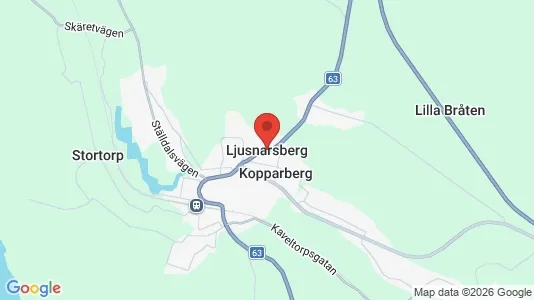 Hus att hyra i Ljusnarsberg - kort over placeringen