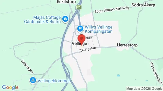 Hus att hyra i Vellinge - kort over placeringen