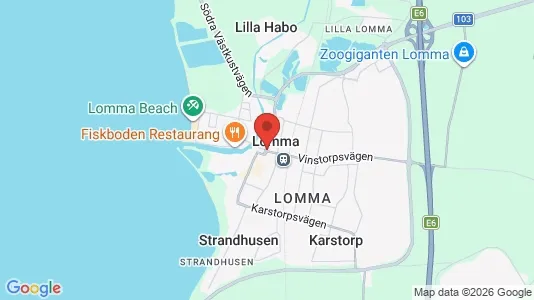 Rum att hyra i Lomma - kort over placeringen