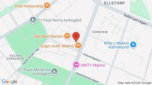 Lägenheter att hyra i Malmö Centrum - kort over placeringen