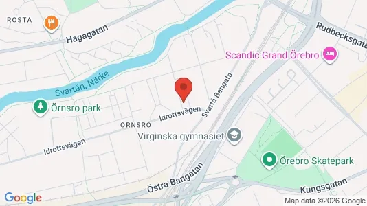 Lägenheter att hyra i Örebro - kort over placeringen