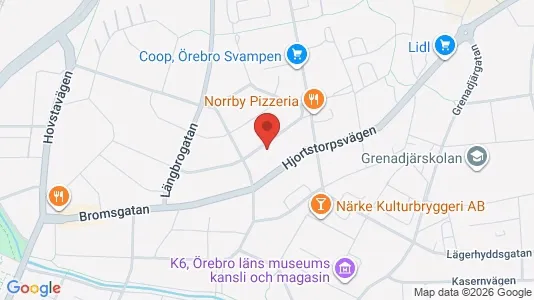 Lägenheter att hyra i Örebro - kort over placeringen