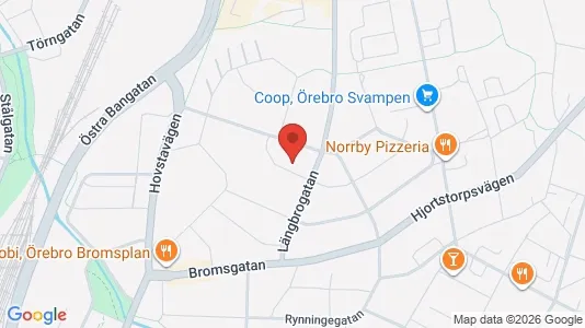 Lägenheter att hyra i Örebro - kort over placeringen