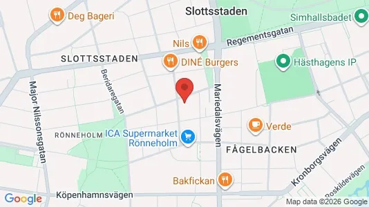 Lägenheter att hyra i Malmö Centrum - kort over placeringen