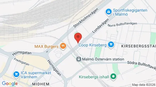 Lägenheter att hyra i Kirseberg - kort over placeringen
