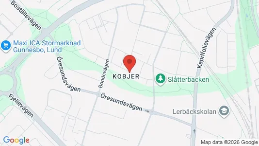 Lägenheter att hyra i Lund - kort over placeringen