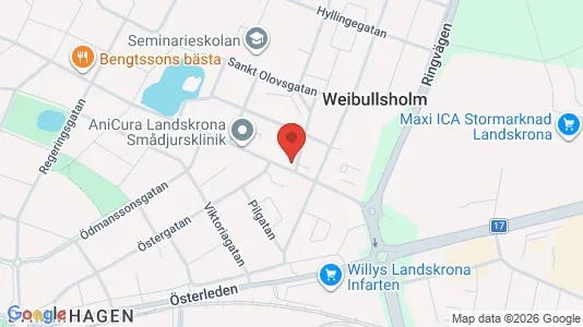 Lägenheter att hyra i Landskrona - kort over placeringen