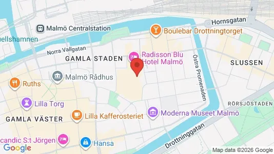 Lägenheter att hyra i Malmö Centrum - kort over placeringen