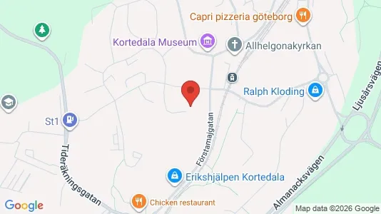 Lägenheter att hyra i Göteborg Östra - kort over placeringen