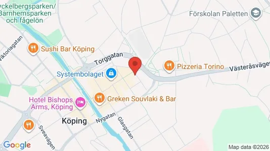 Lägenheter att hyra i Köping - kort over placeringen