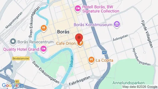 Rum att hyra i Borås - kort over placeringen