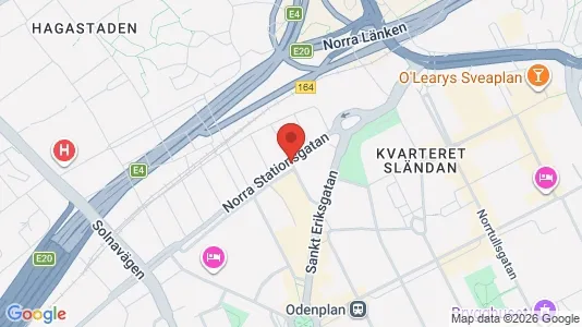 Lägenheter att hyra i Vasastan - kort over placeringen