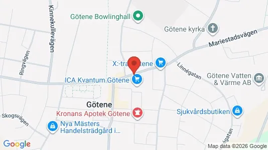 Lägenheter att hyra i Götene - kort over placeringen