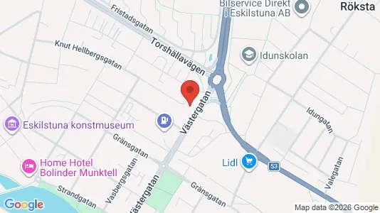 Lägenheter att hyra i Eskilstuna - kort over placeringen