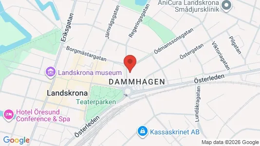 Lägenheter att hyra i Landskrona - kort over placeringen