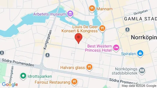 Lägenheter att hyra i Norrköping - kort over placeringen