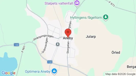 Lägenheter att hyra i Aneby - kort over placeringen
