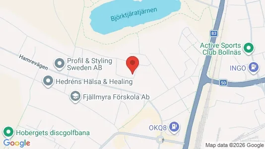 Rum att hyra i Bollnäs - kort over placeringen