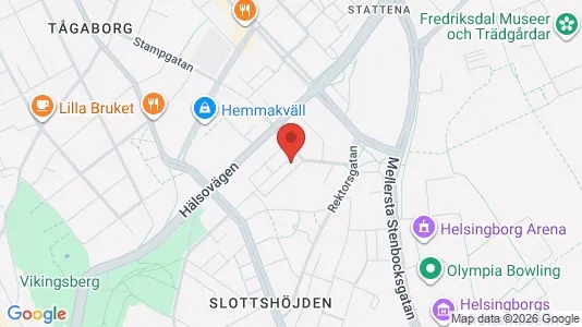 Lägenheter att hyra i Helsingborg - kort over placeringen
