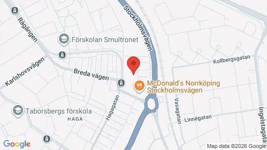 Lägenheter att hyra i Norrköping - kort over placeringen
